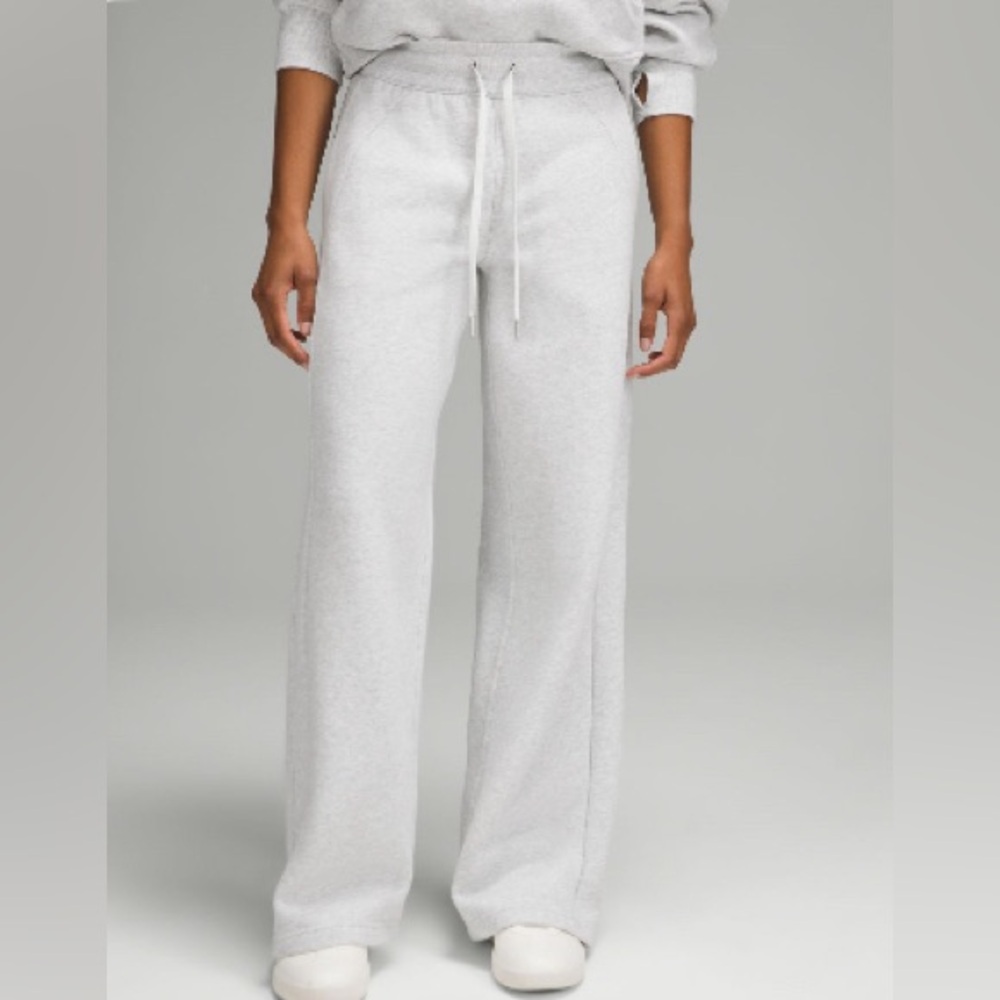 Scuba Mid Rise Wide Leg Pant full length